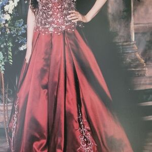 Elegant Red Evening Gown